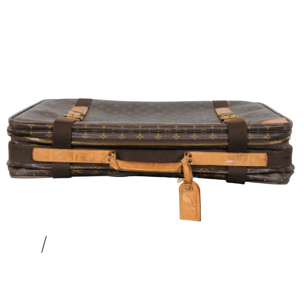 Louis Vuitton Satellite 65 Brown Monogram Suitcase Travel Luggage Trunks Suitcas